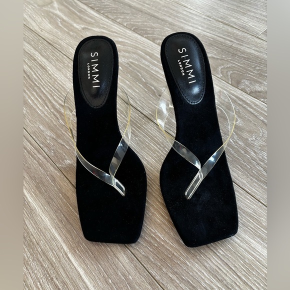 NWOT Simmi Black Sandal Heels - Picture 2 of 6